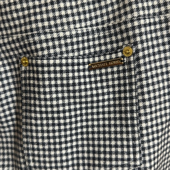 Michael Kors Skinny Leg Pull-On Pants Black/White Pattern - Picture 4 of 6